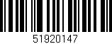 Código de barras (EAN, GTIN, SKU, ISBN): '51920147'