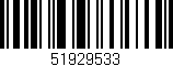 Código de barras (EAN, GTIN, SKU, ISBN): '51929533'