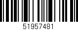 Código de barras (EAN, GTIN, SKU, ISBN): '51957481'