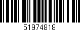 Código de barras (EAN, GTIN, SKU, ISBN): '51974818'