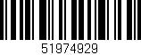 Código de barras (EAN, GTIN, SKU, ISBN): '51974929'