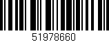 Código de barras (EAN, GTIN, SKU, ISBN): '51978660'
