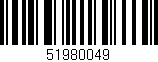 Código de barras (EAN, GTIN, SKU, ISBN): '51980049'