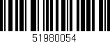 Código de barras (EAN, GTIN, SKU, ISBN): '51980054'