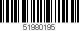 Código de barras (EAN, GTIN, SKU, ISBN): '51980195'