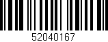 Código de barras (EAN, GTIN, SKU, ISBN): '52040167'