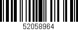 Código de barras (EAN, GTIN, SKU, ISBN): '52058964'