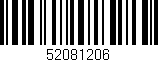 Código de barras (EAN, GTIN, SKU, ISBN): '52081206'