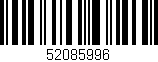 Código de barras (EAN, GTIN, SKU, ISBN): '52085996'