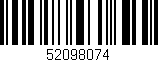 Código de barras (EAN, GTIN, SKU, ISBN): '52098074'