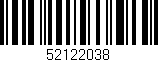 Código de barras (EAN, GTIN, SKU, ISBN): '52122038'