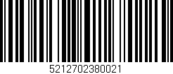 Código de barras (EAN, GTIN, SKU, ISBN): '5212702380021'