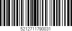 Código de barras (EAN, GTIN, SKU, ISBN): '5212711790031'