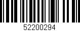 Código de barras (EAN, GTIN, SKU, ISBN): '52200294'