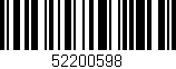 Código de barras (EAN, GTIN, SKU, ISBN): '52200598'