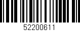 Código de barras (EAN, GTIN, SKU, ISBN): '52200611'