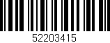 Código de barras (EAN, GTIN, SKU, ISBN): '52203415'