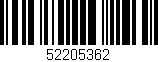 Código de barras (EAN, GTIN, SKU, ISBN): '52205362'