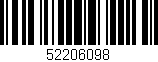 Código de barras (EAN, GTIN, SKU, ISBN): '52206098'
