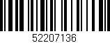 Código de barras (EAN, GTIN, SKU, ISBN): '52207136'