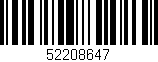 Código de barras (EAN, GTIN, SKU, ISBN): '52208647'