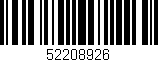 Código de barras (EAN, GTIN, SKU, ISBN): '52208926'