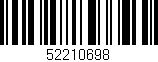 Código de barras (EAN, GTIN, SKU, ISBN): '52210698'