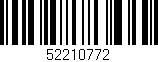 Código de barras (EAN, GTIN, SKU, ISBN): '52210772'