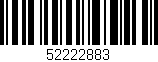 Código de barras (EAN, GTIN, SKU, ISBN): '52222883'