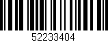 Código de barras (EAN, GTIN, SKU, ISBN): '52233404'