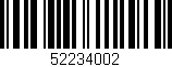 Código de barras (EAN, GTIN, SKU, ISBN): '52234002'