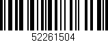 Código de barras (EAN, GTIN, SKU, ISBN): '52261504'