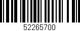 Código de barras (EAN, GTIN, SKU, ISBN): '52265700'