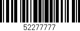 Código de barras (EAN, GTIN, SKU, ISBN): '52277777'