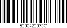 Código de barras (EAN, GTIN, SKU, ISBN): '5233422073G'