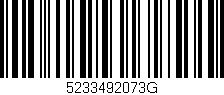 Código de barras (EAN, GTIN, SKU, ISBN): '5233492073G'
