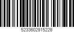 Código de barras (EAN, GTIN, SKU, ISBN): '5233602915228'