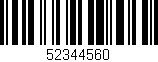 Código de barras (EAN, GTIN, SKU, ISBN): '52344560'