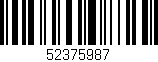 Código de barras (EAN, GTIN, SKU, ISBN): '52375987'