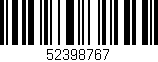 Código de barras (EAN, GTIN, SKU, ISBN): '52398767'