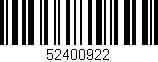 Código de barras (EAN, GTIN, SKU, ISBN): '52400922'