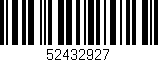 Código de barras (EAN, GTIN, SKU, ISBN): '52432927'