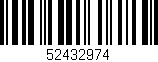 Código de barras (EAN, GTIN, SKU, ISBN): '52432974'