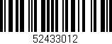 Código de barras (EAN, GTIN, SKU, ISBN): '52433012'