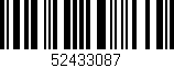 Código de barras (EAN, GTIN, SKU, ISBN): '52433087'