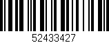 Código de barras (EAN, GTIN, SKU, ISBN): '52433427'