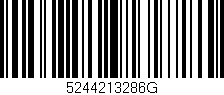 Código de barras (EAN, GTIN, SKU, ISBN): '5244213286G'