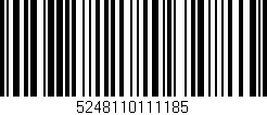 Código de barras (EAN, GTIN, SKU, ISBN): '5248110111185'