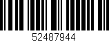 Código de barras (EAN, GTIN, SKU, ISBN): '52487944'