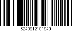 Código de barras (EAN, GTIN, SKU, ISBN): '5249912181949'